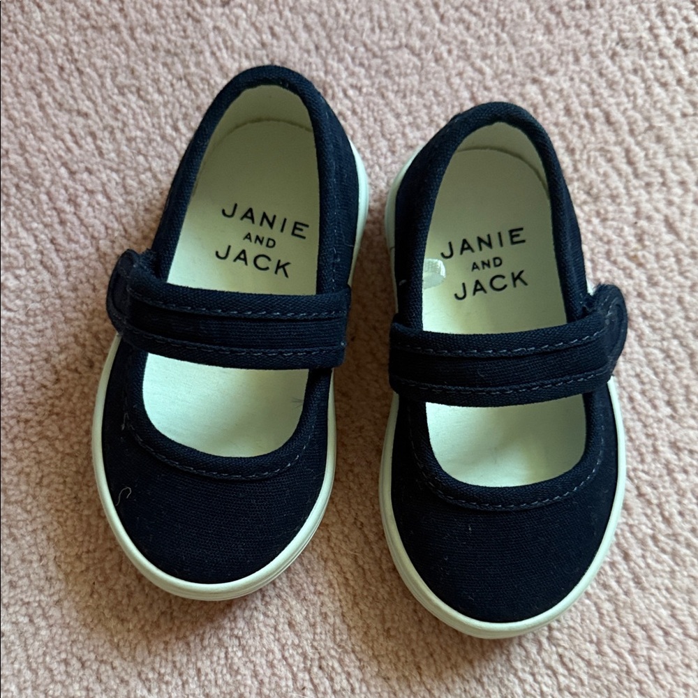 Janie and Jack Black Kids Dress Shoes